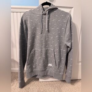 Nike Men's Gray Logo Hoodie